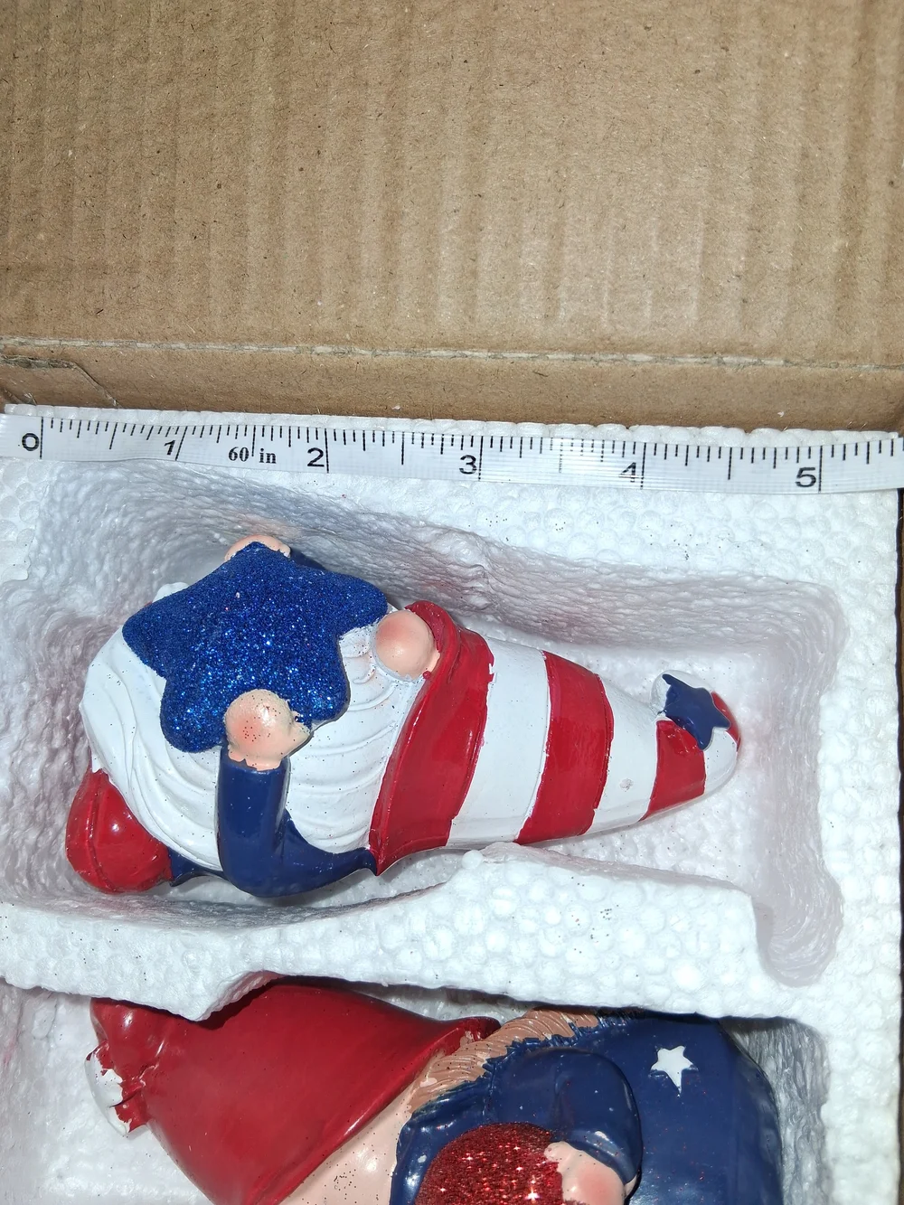 Patriotic Gnome Figurines - Red, White & Blue Holiday Decor 4inch Nwt